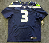 SEAHAWKS RUSSELL WILSON AUTOGRAPHED BLUE NIKE ELITE JERSEY SIZE 52 RW HOLO 60977