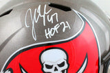 John Lynch Autographed Tampa Bay Bucs F/S Speed Helmet W/ HOF- Beckett W *White