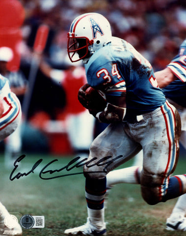 Earl Campbell Autographed Houston Oilers 8x10 Photo Beckett 45589