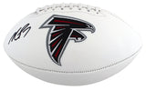 Falcons Michael Vick Authentic Signed White Panel Logo Football JSA Witness