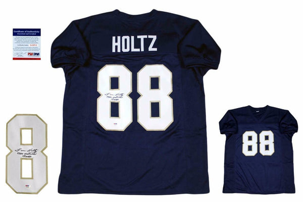 Lou Holtz SIGNED Jersey - PSA/DNA - Notre Dame Autographed