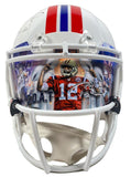 TOM BRADY Autographed "Let's Go" Custom Visor Patriots Helmet FANATICS LE 12