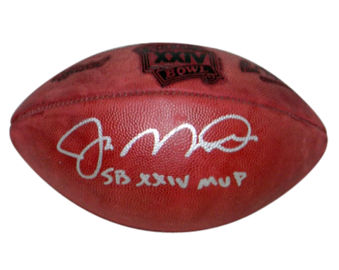 JOE MONTANA AUTOGRAPHED SIGNED OFFICIAL SUPER BOWL XXIV 24 WILSON FOOTBALL 49ERS