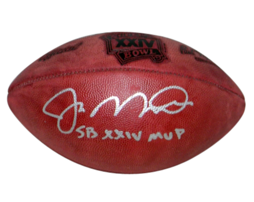 JOE MONTANA AUTOGRAPHED SIGNED OFFICIAL SUPER BOWL XXIV 24 WILSON FOOTBALL 49ERS