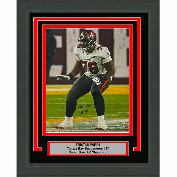 FRAMED Autographed/Signed TRISTAN WIRFS TB Buccaneers 16x20 Photo Fanatics COA