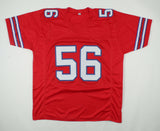 Darryl Talley Signed Buffalo Bills Red Jersey (JSA COA) 2xPro Bowl Linebacker