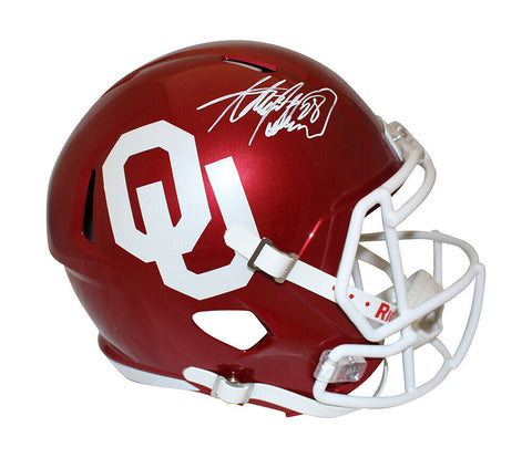 Adrian Peterson Signed Oklahoma Sooners F/S Speed Helmet Beckett 37991