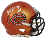 Bears Brian Urlacher "HOF 18" Signed Flash Speed Mini Helmet BAS Witnessed