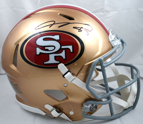 Vernon Davis Autographed 49ers F/S Speed Authentic Helmet - Beckett W Hologram