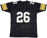 STEELERS ROD WOODSON AUTOGRAPHED BLACK JERSEY "HOF 09" BECKETT WITNESS 229996