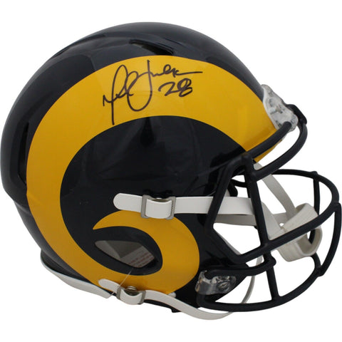 Marshall Faulk Autographed Los Angeles Rams TB Authentic Helmet Beckett 40076