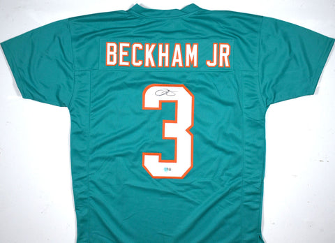 Odell Beckham Jr. Autographed Teal Pro Style Jersey - Beckett W Hologram *Black