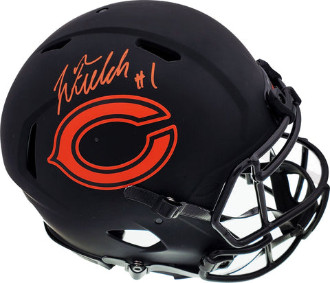 JUSTIN FIELDS AUTO BEARS ECLIPSE BLACK FULL SIZE SPEED HELMET BECKETT QR 194775