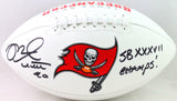 Mike Alstott Autographed Tampa Bay Bucs Logo Football w/SB Champs-BAW Hologram