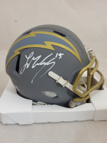 LADD MCCONKEY SIGNED LA CHARGERS SLATE SPEED MINI HELMET BECKETT QR