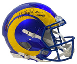 MATTHEW STAFFORD Autographed "SB LVI Champs" Rams Authentic Helmet FANATICS