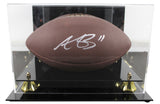 Eagles A.J. Brown Signed Wilson Super Grip Football W/ Case BAS Witnessed