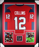 NICO COLLINS (Texans red TOWER) Signed Autographed Framed Jersey Beckett