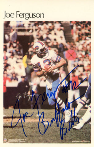 Joe Ferguson Autographed Buffalo Bills Mini Poster 36/50 Beckett 46156