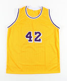 James Worthy Signed Los Angeles Lakers Jersey (Beckett) 3xNBA Champ 85, 87, & 88