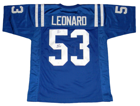 DARIUS LEONARD AUTOGRAPHED INIDIANAPOLIS COLTS #53 BLUE JERSEY JSA W/ 2018 DROY