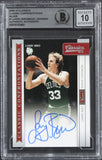 Larry Bird & Magic Johnson Signed 2009 Classics #1 160/250 Card Auto 10 BAS Slab