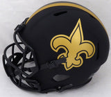 DREW BREES AUTOGRAPHED SAINTS BLACK ECLIPSE FULL SIZE HELMET BECKETT 177123