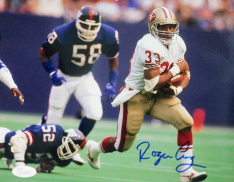 Roger Craig Autographed 49ers 8x10 Running Against NY Photo- JSA W Auth