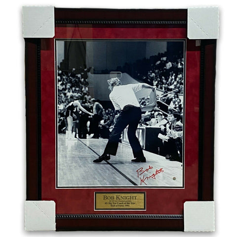 Bob Knight Signed Autographed 16x20 Photo Framed to 20x24 Steiner