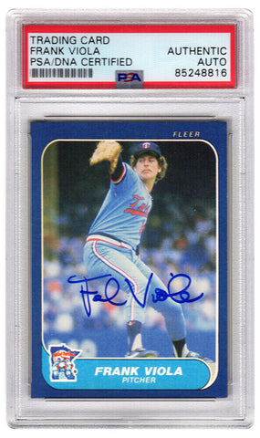 Frank Viola Signed Twins 1986 Fleer Trading Card #408 - (PSA/DNA Encapsulated)