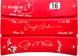 JOE MONTANA & DWIGHT CLARK AUTOGRAPHED CANDLESTICK SEATBACK CATCH BECKETT 231872