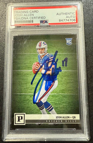 Josh Allen Bills Rookie RC Autograph 2018 Panini PSA Auto Authenticated 307