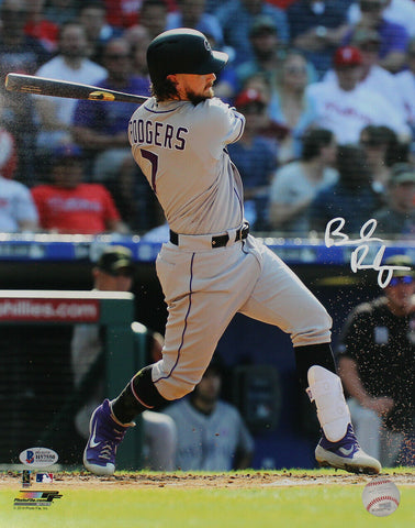 Brendan Rodgers Autographed/Signed Colorado Rockies 11x14 Photo BAS 34128