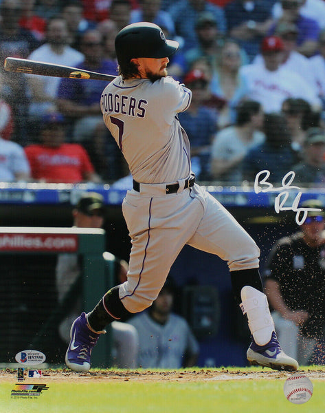 Brendan Rodgers Autographed/Signed Colorado Rockies 11x14 Photo BAS 34128