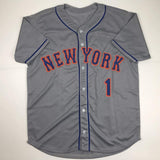 Autographed/Signed MOOKIE WILSON New York Grey Baseball Jersey JSA COA Auto