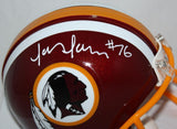 Jon Jansen Autographed Washington Mini Helmet- Jersey Source Auth