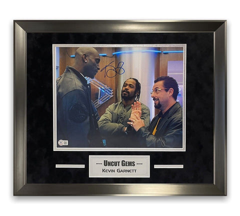 Kevin Garnett Signed Autographed 11x14 Uncut Gems Photo Framed To 16x20 Beckett