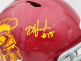 DRAKE LONDON AUTOGRAPHED USC FULL SIZE AUTHENTIC SPEED HELMET BECKETT 202054