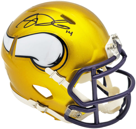 SAM DARNOLD AUTOGRAPHED VIKINGS FLASH YELLOW SPEED MINI HELMET BECKETT 230254