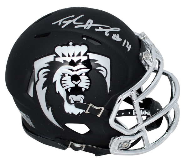 TAYLOR HEINICKE AUTOGRAPHED OLD DOMINION MONARCHS SPEED MINI HELMET BECKETT