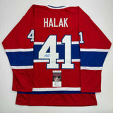 Autographed/Signed Jaroslav Halak Montreal Red Hockey Jersey JSA COA