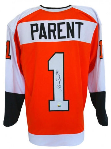 Bernie Parent Signed Philadelphia Flyers Jersey (S.I COA) Philly's #1 Goaltender