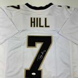 Autographed/Signed Taysom Hill New Orleans White Football Jersey JSA COA