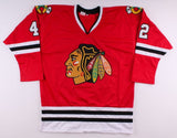 Gustav Forsling Signed Blackhawks Jersey (Beckett) Chicago Defenseman