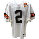 Tim Couch Signed Cleveland Browns Puma 50 White Jersey Beckett 48478