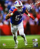 AJ Epenesa Autographed Buffalo Bills 8X10 Stance Photo *Top- Beckett W Hologram