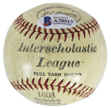 Yankees Joe DiMaggio Signed Interscholastic League Baseball BAS #A70517