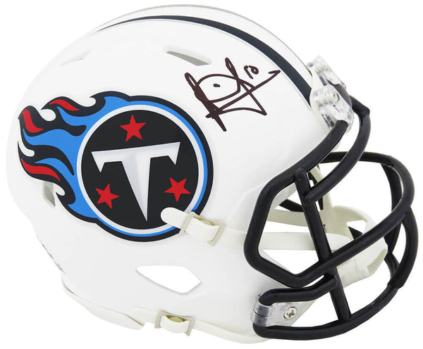 Vince Young Signed Tennessee Titans T/B White Riddell Mini Helmet - CSS LIVE