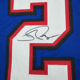 Autographed/Signed Jordan Poyer Buffalo Blue Football Jersey Beckett BAS COA