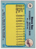 Steve Sax Signed Dodgers 1982 Fleer Rookie Card #21 w/82 NL ROY - (SCHWARTZ COA)